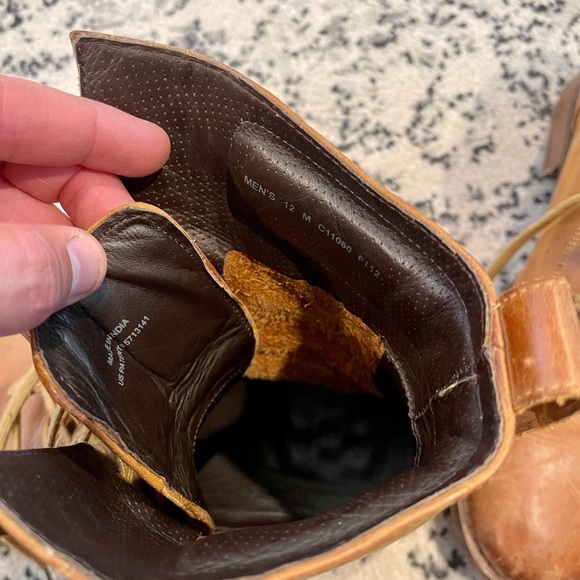 Cole Haan British tan leather boots, nike air soles, sz 12 - Picture 5 of 5